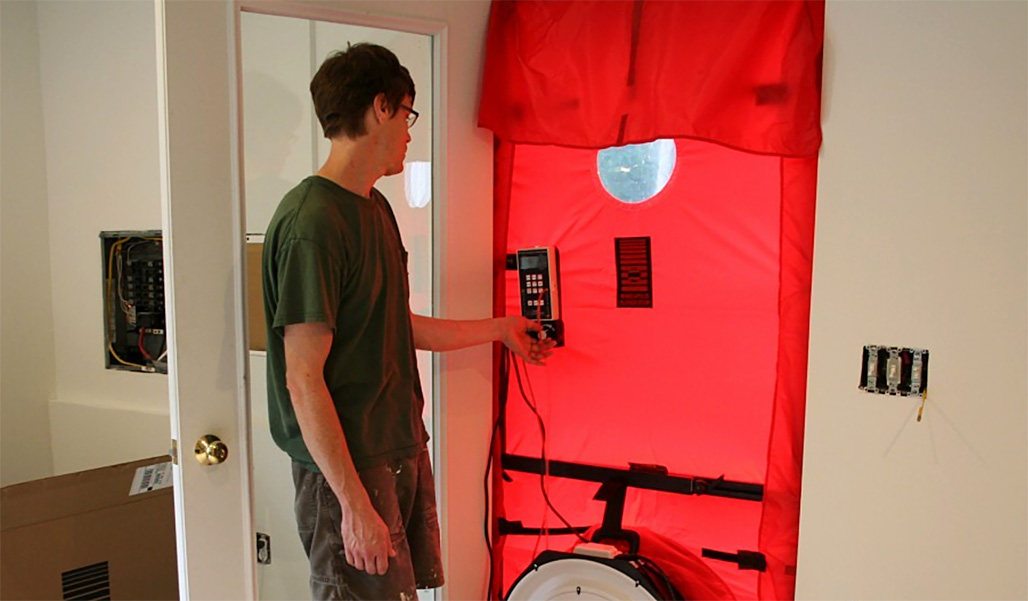 blower door test residential energy audit
