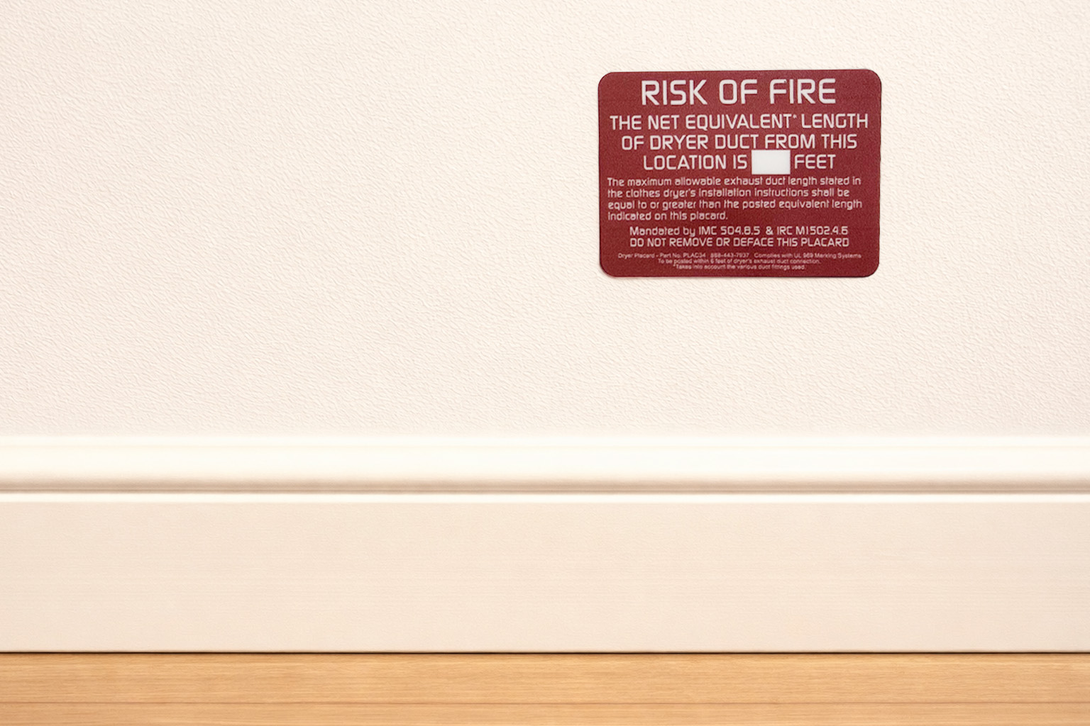 DryerPlacard